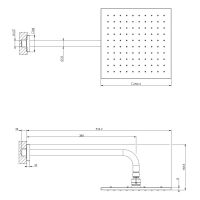 Настенный тропический душ Gessi Minimalistic Shower 59158 схема 2