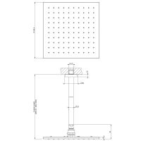 Тропический душ Gessi Minimalistic Shower высота под заказ 59159 схема 2