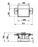 Модуль аудиодинамика с установкой Shift-Fix Gessi 61114 20х20 схема 2