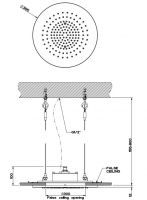 Тропический душ Gessi Minimali 35 см 57803+57018 схема 2