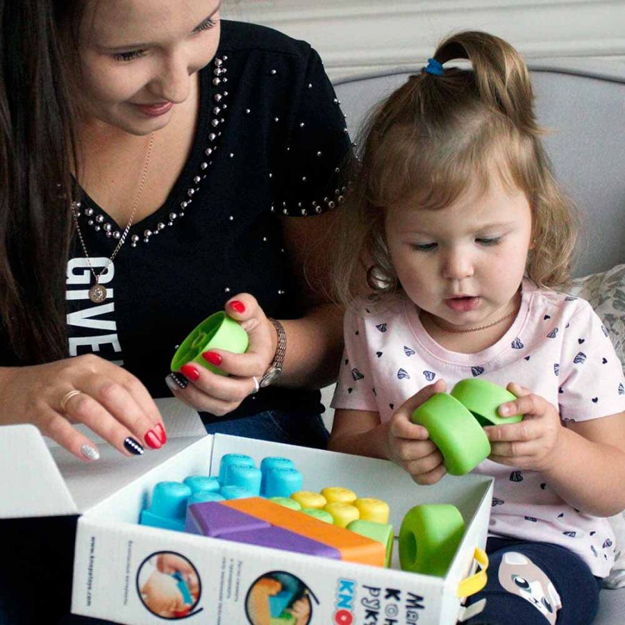 Мягкий конструктор для малышей "Автопарк" КНОПА