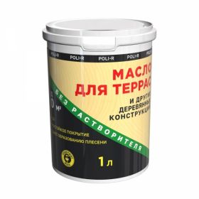 Масло с Воском для Дерева 1л Poli-R Венге, Полуматовое / Поли-р.