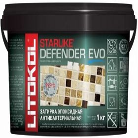 Затирочная Смесь Эпоксидная 2-х комп. Litokol Starlike Defender Evo 1кг S.205 Travertino, Антибактериальная от 1 до 15 мм / Литокол Старлайк Дифендер.