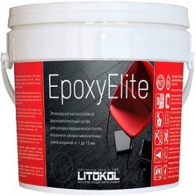 Эпоксидная Затирочная Смесь 2-х комп. Litokol EpoxyElite 1кг E.01 Зефир, Кислотостойкая для Внутренних и Наружных Работ / Литокол.