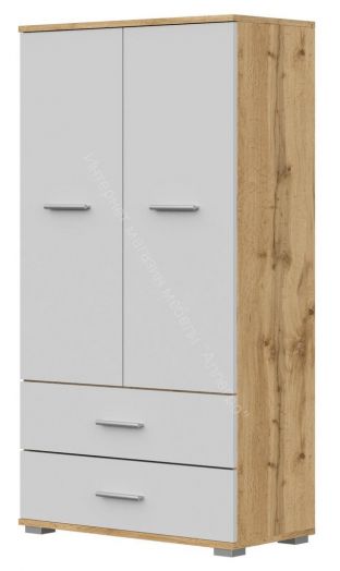 Стеллаж СТ-2.130 FUN Белый/Дуб Вотан