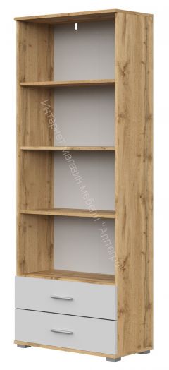 Стеллаж СТ-4.180 FUN Белый/Дуб Вотан