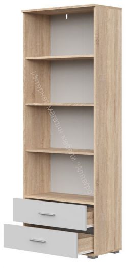 Стеллаж СТ-4.180 FUN Белый/Дуб Сонома
