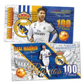 100 pesos — Sergio Ramos. Legends of FC Real Madrid. (Серхио Рамос). UNC Oz