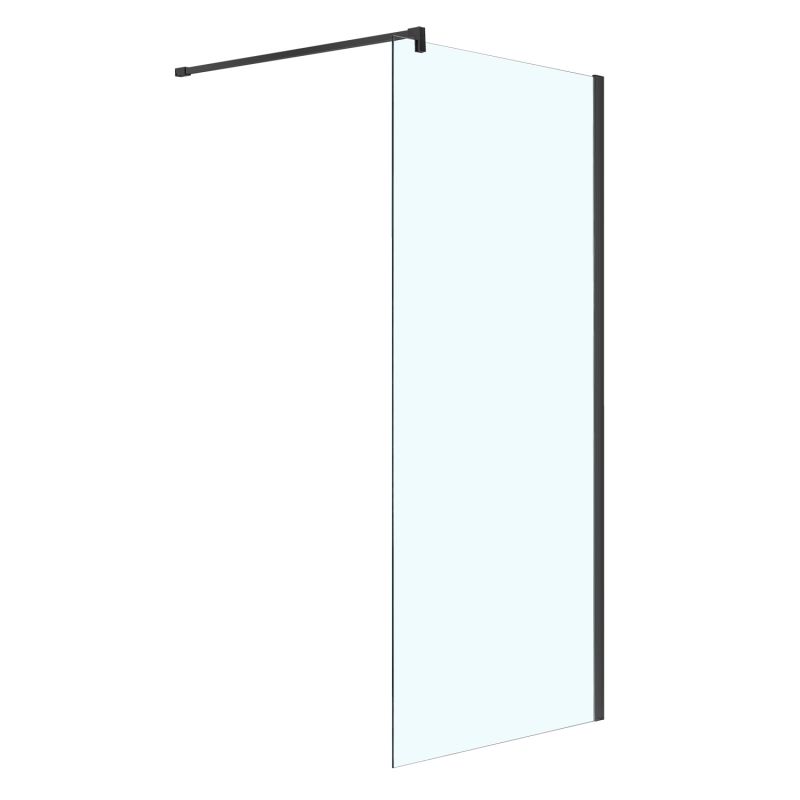 Душевая перегородка Azario CHICAGO Walk-in 700x1950 прозрачное стекло, черный AZ-NAR6310 700 Black