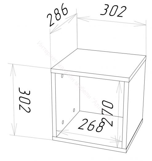 Полка навесная Т-11 Stern Дуб Сонома