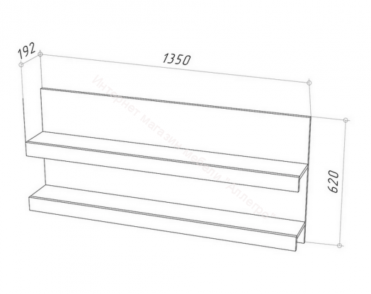 Полка навесная Т-13 Stern Белый
