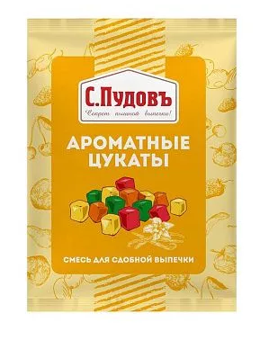 ПУДОВ Смесь для сдобной выпечки Ароматные цукаты 50 г