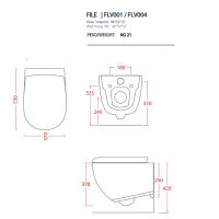 Унитаз Artceram File 2.0 FLV004 01 30 схема 11