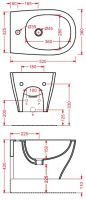 Биде подвесное Artceram Ten TEB004 05 00 схема 2