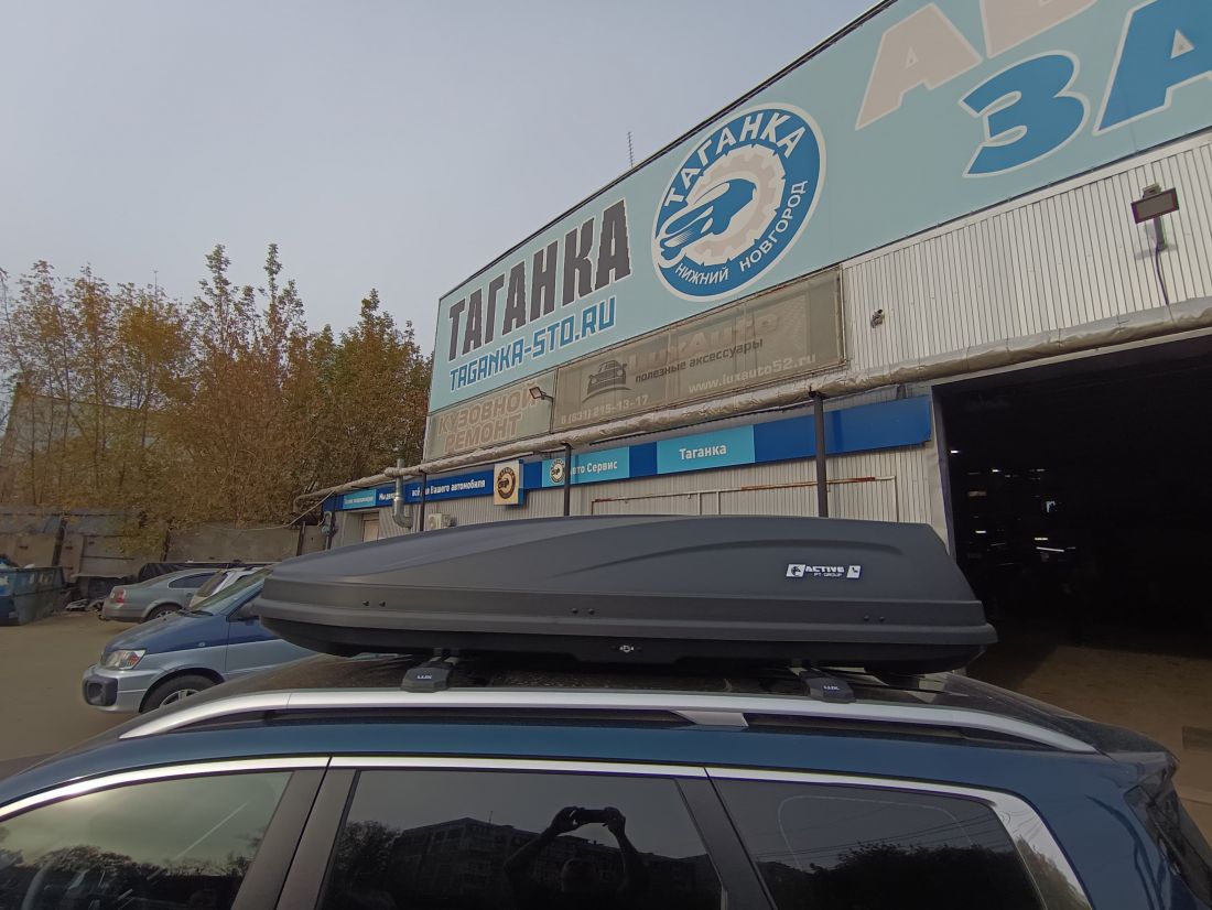 Бокс-багажник на крышу "ACTIVE L"  650л ДВУСТОРОННЕЕ открывание (225x45x88см)