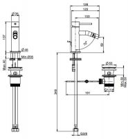 Cмеситель Fima Сarlo frattini Spillo up для биде F3032XS схема 2