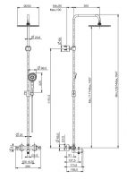 Душевая стойка с тропическим душем Fima - carlo frattini Wellness F4884/RP259 схема 2