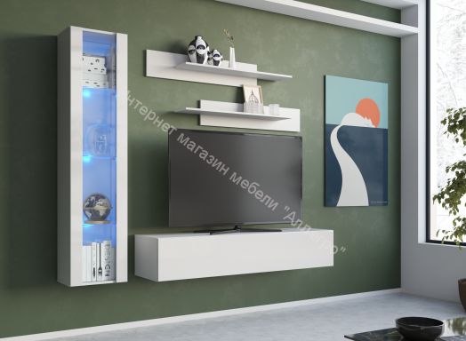 Шкаф навесной Point тип-50 Белый глянец/Белый матовый