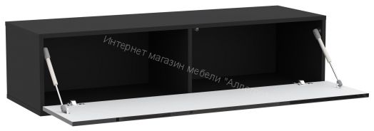 Шкаф навесной Point тип-35 Чёрный глянец/Чёрный матовый
