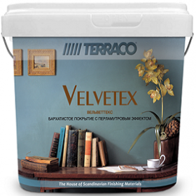 Декоративное Бархатное Покрытие Terraco Velvetex 1кг VС 300 c Перламутровым Блеском / Террако Вельветекс.