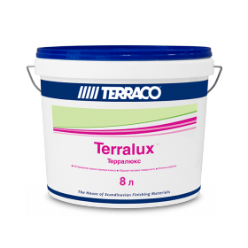 Краска Фасадная Terraco Terralux 8л Белая, Акриловая с Повышенной Износоустойчивостью / Террако Терралюкс.