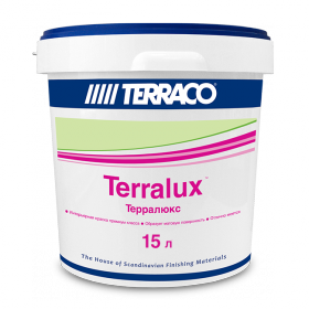 Краска Фасадная Terraco Terralux 15л Белая, Акриловая с Повышенной Износоустойчивостью / Террако Терралюкс.