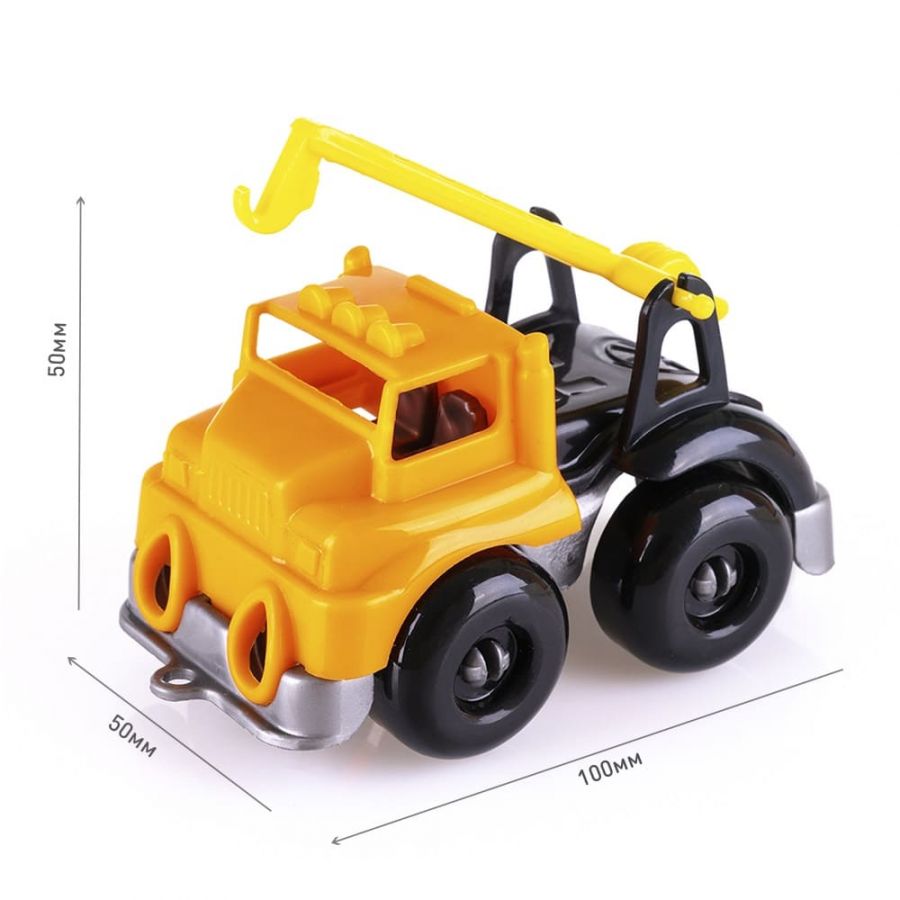 Машинка кран "Вжух на стройке" 10 см КНОПА