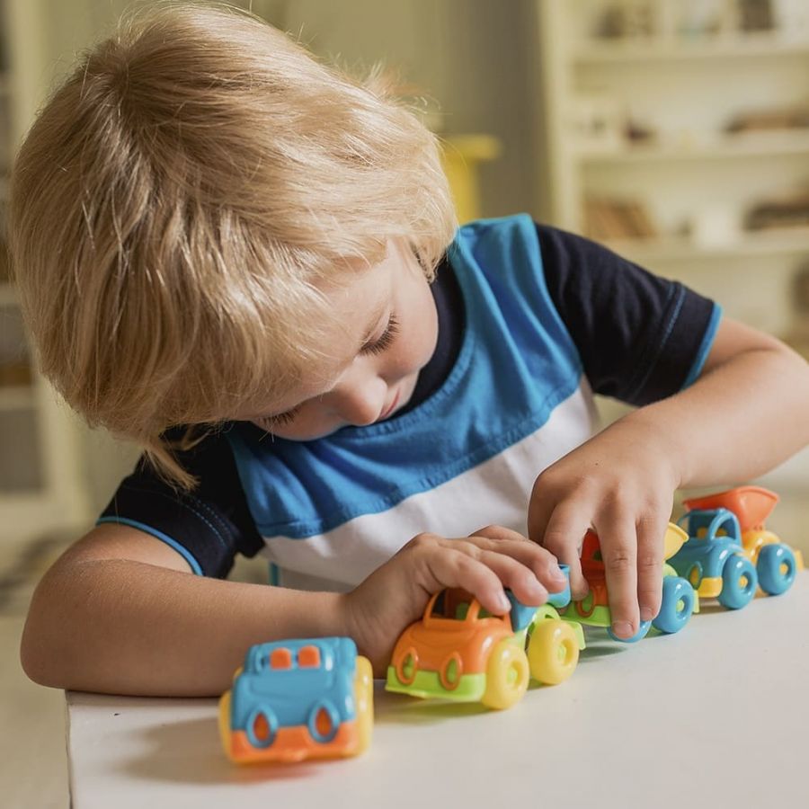 Машинка кран "Вжух на стройке" 10 см КНОПА