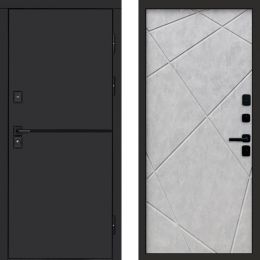 Входная дверь Termo-door Тренд Блэк Лучи бетон светлый