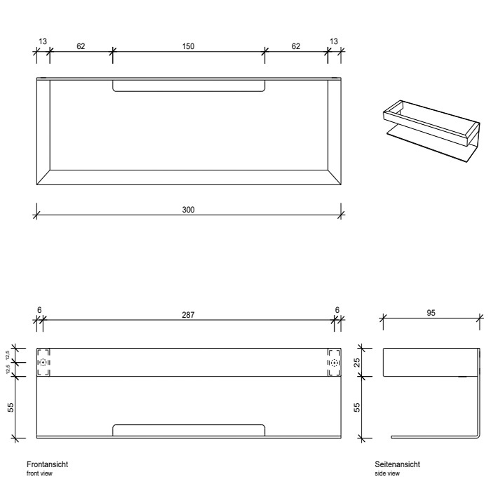 Decor Walther Contract 0651560 Полочка для душа схема 4