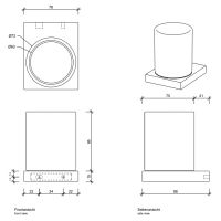 Decor Walther Contract 0651800 Стакан для зубных щёток схема 4