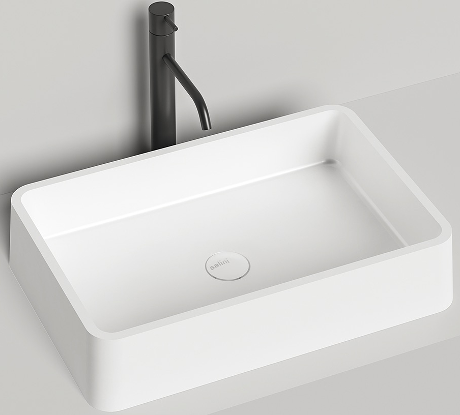 Изображение Белая прямоугольная накладная раковина Salini Gloria 307 60x40 1102207M