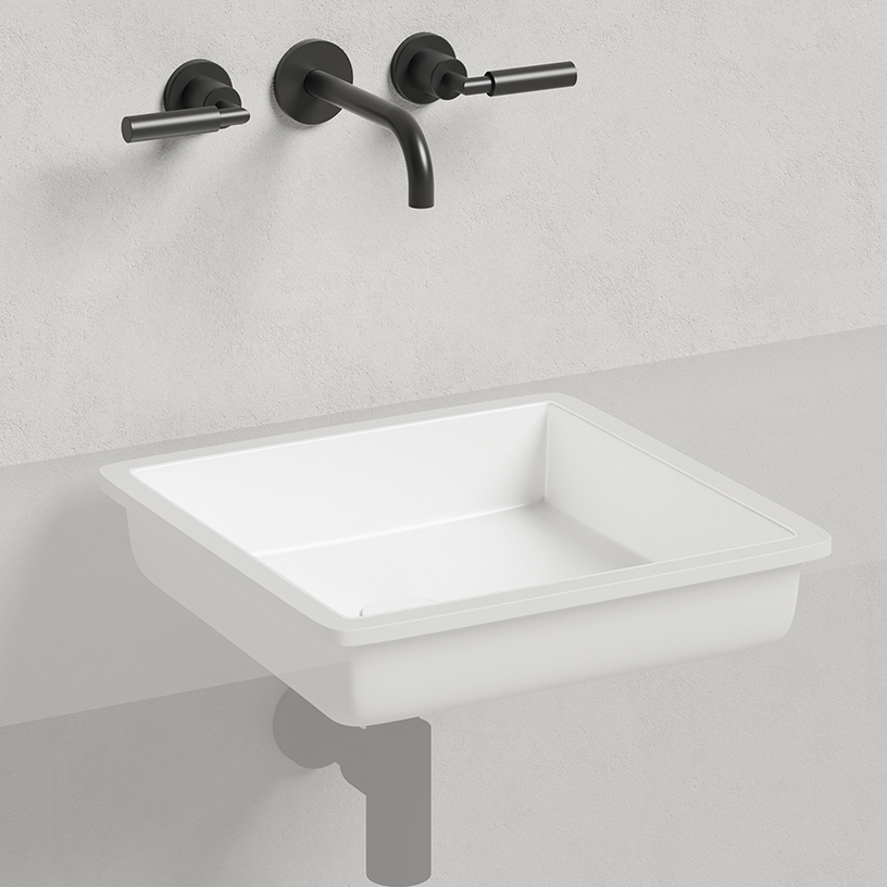 Изображение Белая встраиваемая раковина Salini Marea 07 42х42