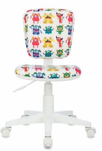 Кресло детское Бюрократ CH-W204NX (белый монстры крестов. пластик пластик белый)
