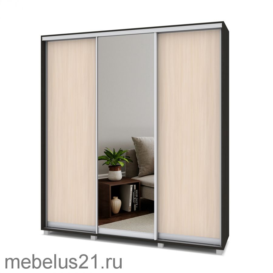 Шкаф купе Мартин с 1 зеркалом 2,2 м