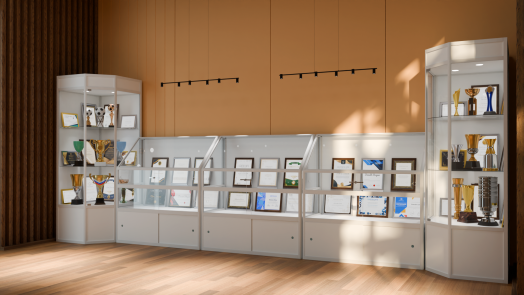 Шкаф-витрина угловая 700х700х2000 мм