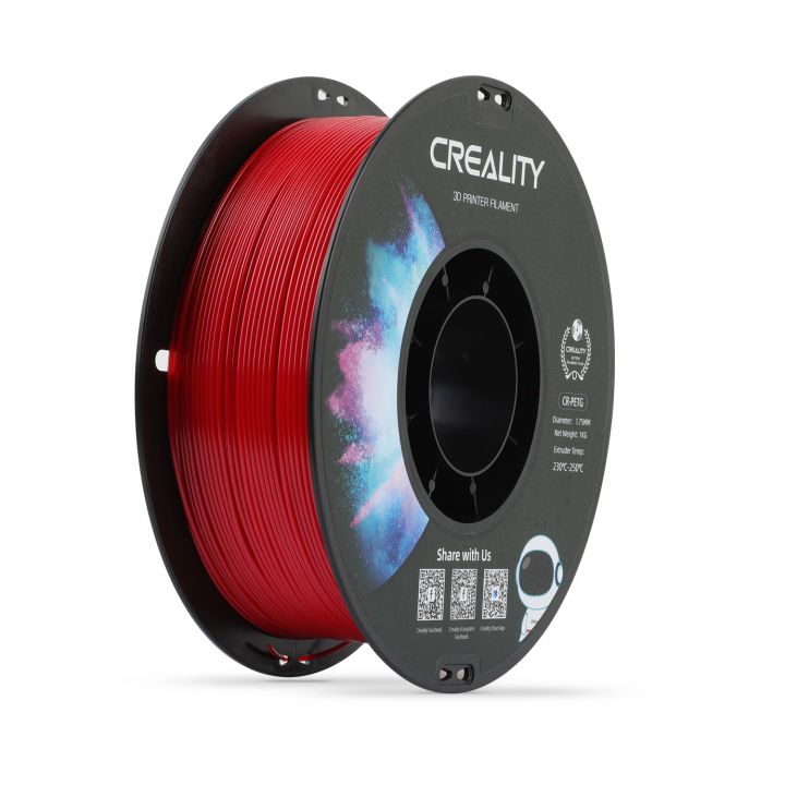 CR-PETG пластик для 3Д принтеров CREALITY 1.75mm, 1кг Красный