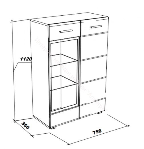 Комод Gloss КМВ-80