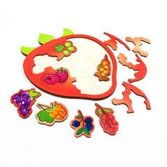 Деревянный пазл Ягоды от Yoshatoys