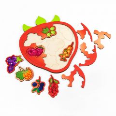Деревянный пазл Ягоды от Yoshatoys