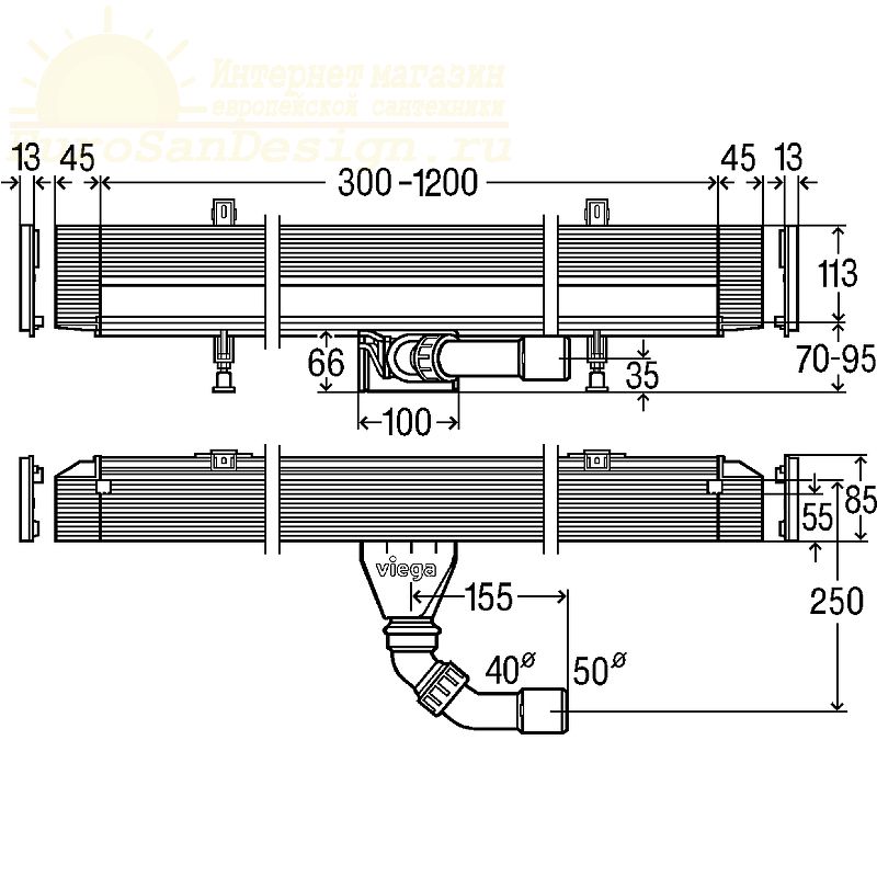 Дизайн-решетка Viega Advantix Vario 4967.31 схема 3