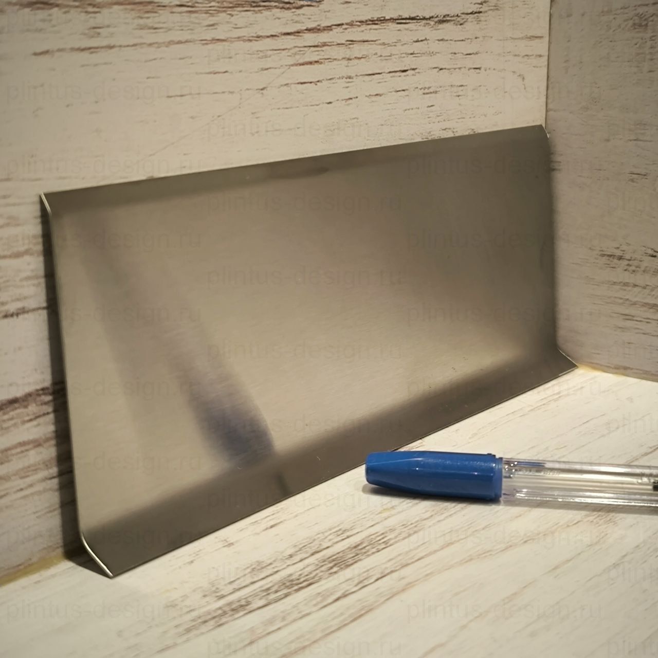 Плинтус из нержавеющей стали L-образный 40-100 мм