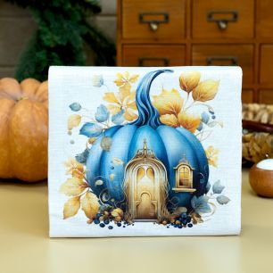 Купон для пошива салфетки - Синий домик 23*32 см. limit