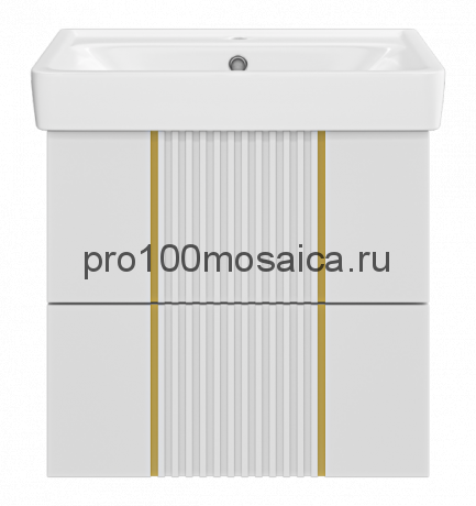 Тумба под раковину Brevita Vega 60 подвесная (белая)