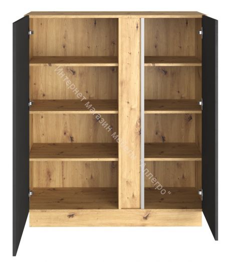 Комод КД-1 MODO Артизан/Чёрный