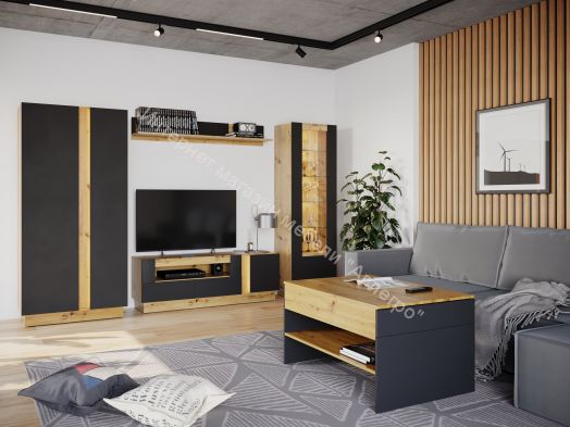 Тумба ТВ-150 MODO Артизан/Чёрный