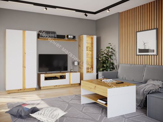 Шкаф 2-х дверный MODO Артизан/Белый