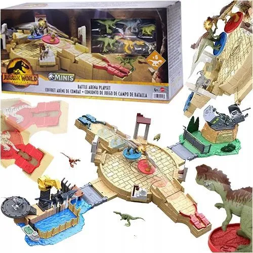 Арена динозавров Jurassic World Dinosaurs 6шт Battle Arena Mattel HBT63