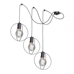 Люстра Vitaluce V4328/3PL, 3хE27 Макс. 60Вт Черный, Матовый / Виталюче.