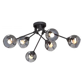 Люстра Vitaluce V4322-1/6PL, 6xE27 Макс. 40Вт Черный, Матовый / Виталюче.